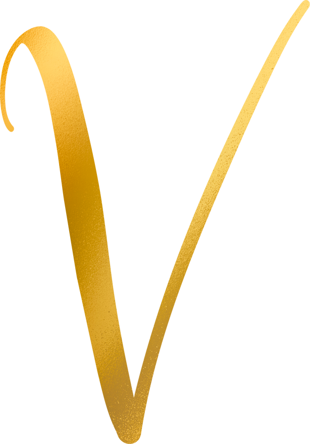 Gold Alphabet V